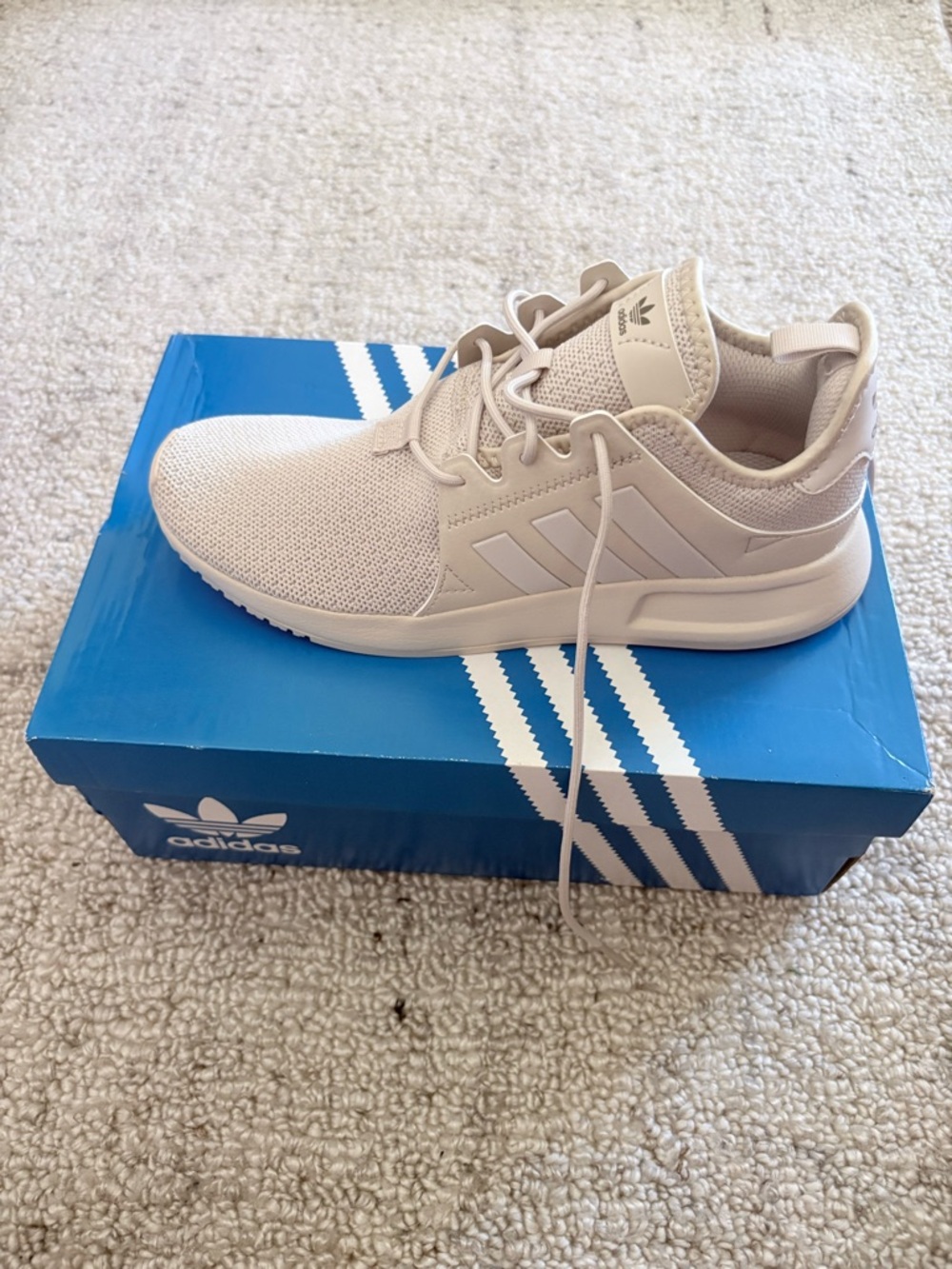 adidas Women's Light Beige Mesh Lace-Up Athletic Sneakers